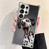 Dalmatian Cute Dog Plating Phone Case For Samsung Galaxy S24 S25 FE S26 Edge S23 Ultra S22 S21 Plus S20 Anti-Fall Airabag Cover