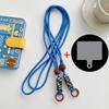 Lanyard Cross-body Shoulder Straps Keychain Key Ring Adjustable Braided Rope with Replacement Patch for Mobile Phone Accessorie