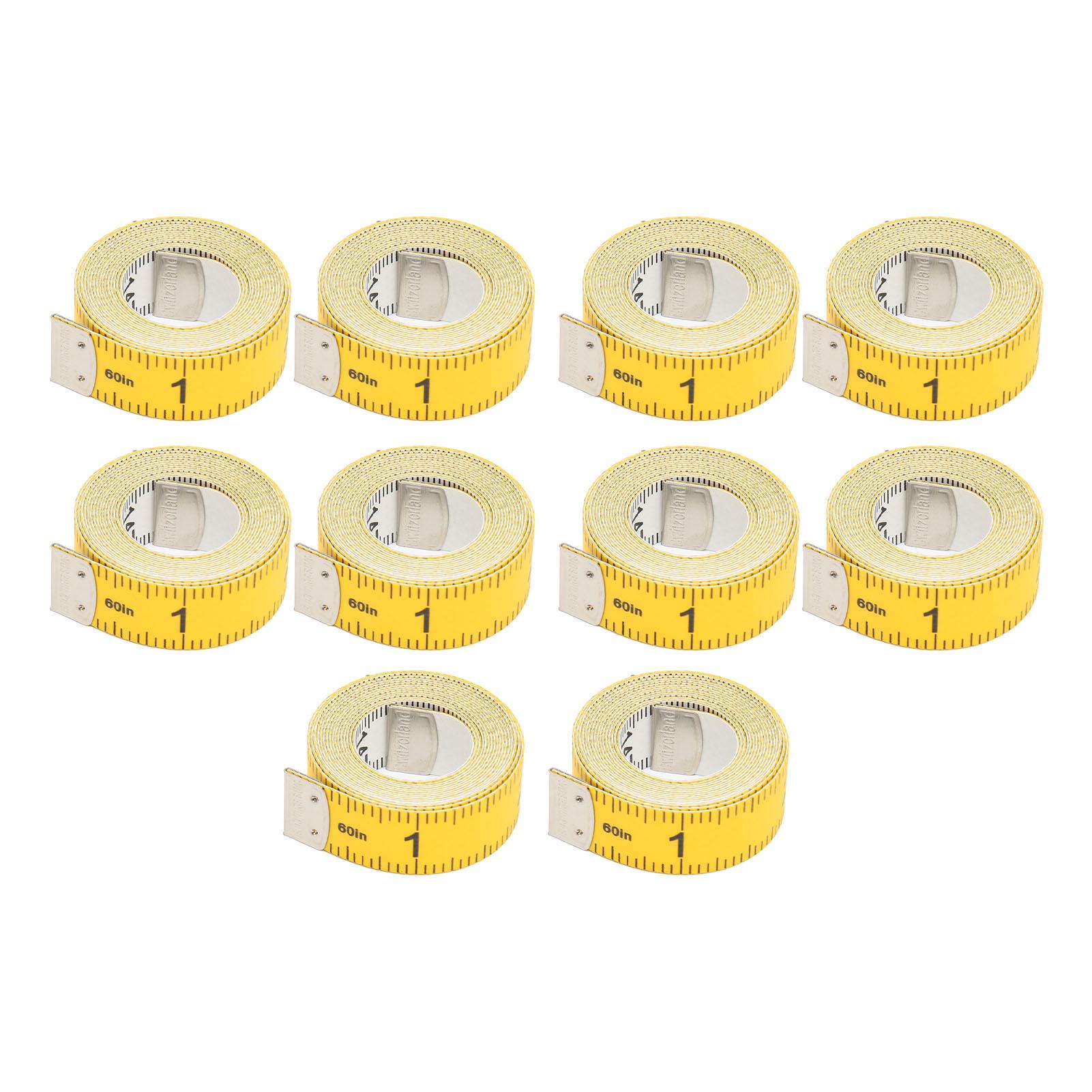 

10 Pcs Measuring Tape 1.5 Meters Double Sided Clear Scale Compact Sewing Measuring Tape