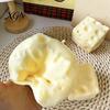 Kids Stress Relief Toy Yellow Cheese Squeeze Milk Flavor Gel Filled Block Cube Sensory Fidget Relaxation Ball