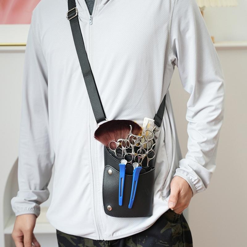 Barber Hair Scissor Bag Hairdressing Barber Holsters Bags Clips Comb Holder Tool Waist Pack Belt PU Bag Salon Supplies