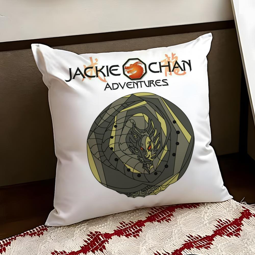 JJackie Chan AAdventures Cushion Cover Reversible Soft Durable Pillow Cover Home  Car MultiScene Use for Daily Comfort