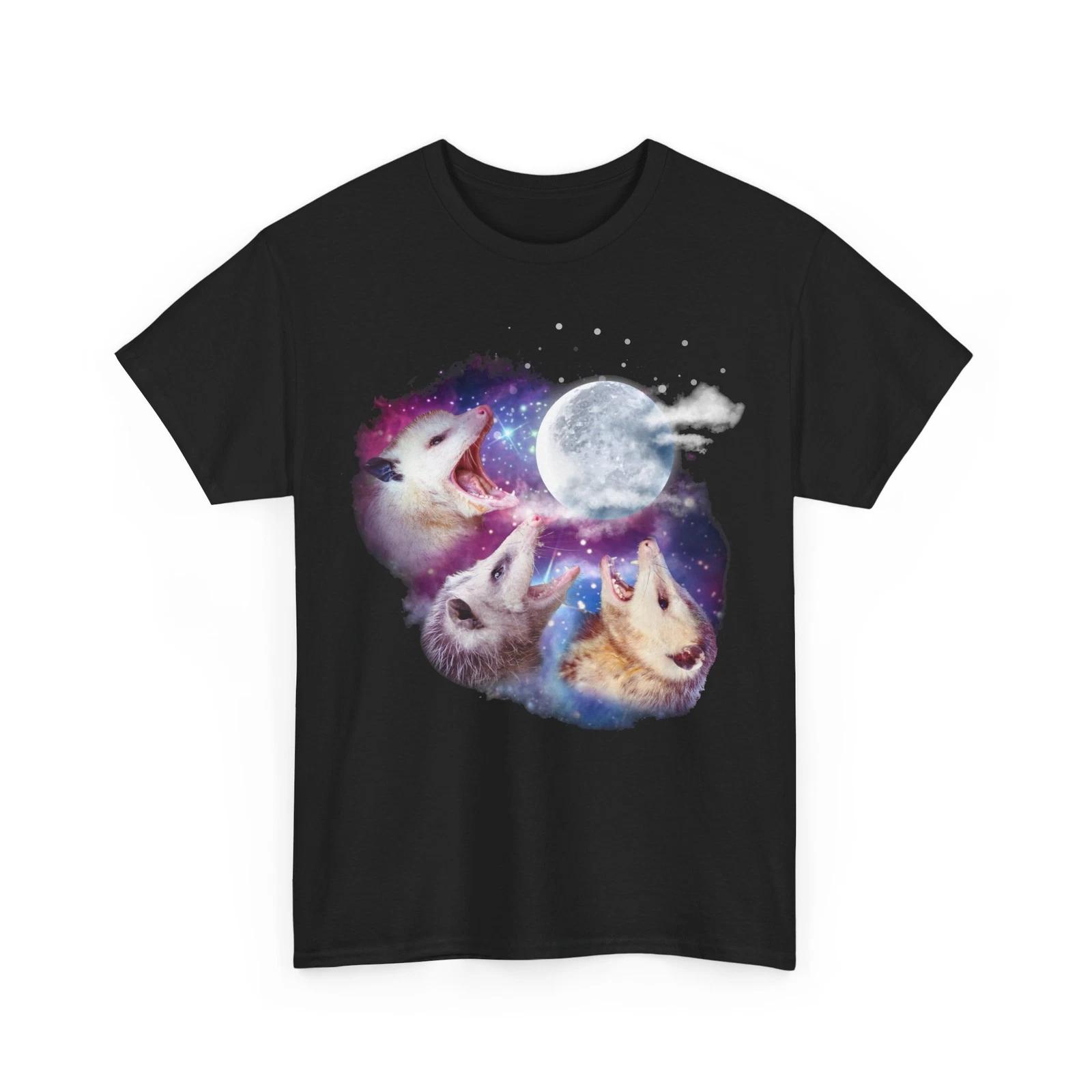 Opossum Shirt, Three Opossums with Moon Shirt, Opossum Animals Lovers Shirt S
