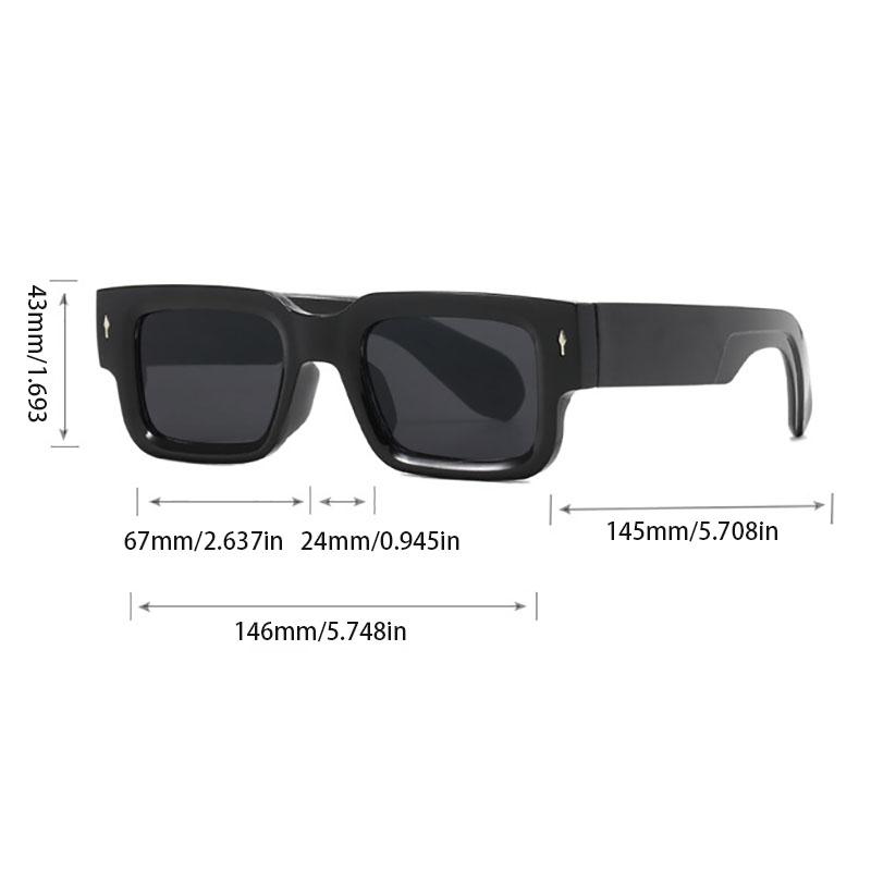 Popular Sunglasses with Rice Nails European and American Popular Square Sunglasses for Women