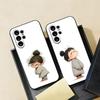 Cute Angry Little Girl Phone Case For Samsung S26 S25 S24 FE S23 S22 S21 Plus S20 Ultra Note20Ultra Black Soft Shell