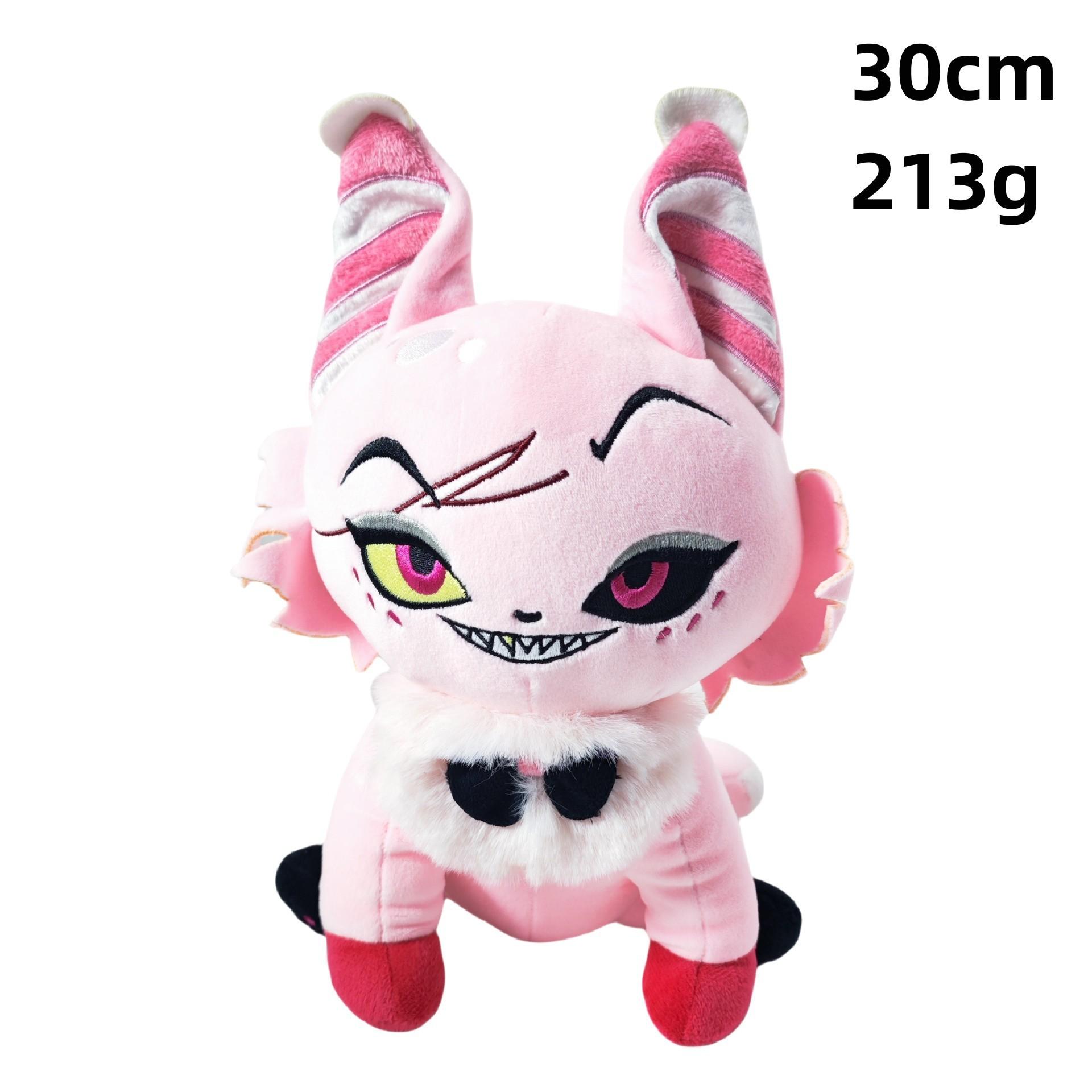 Hazbin Hotel Plüschtier Set 3 Stück Niedliche Charlie Husk Vaggie Stoffpuppen Weiches Anime Katzen Dämon Baumwoll Plüschtier Spielzeug Geschenk Fans Sammler 30cm
