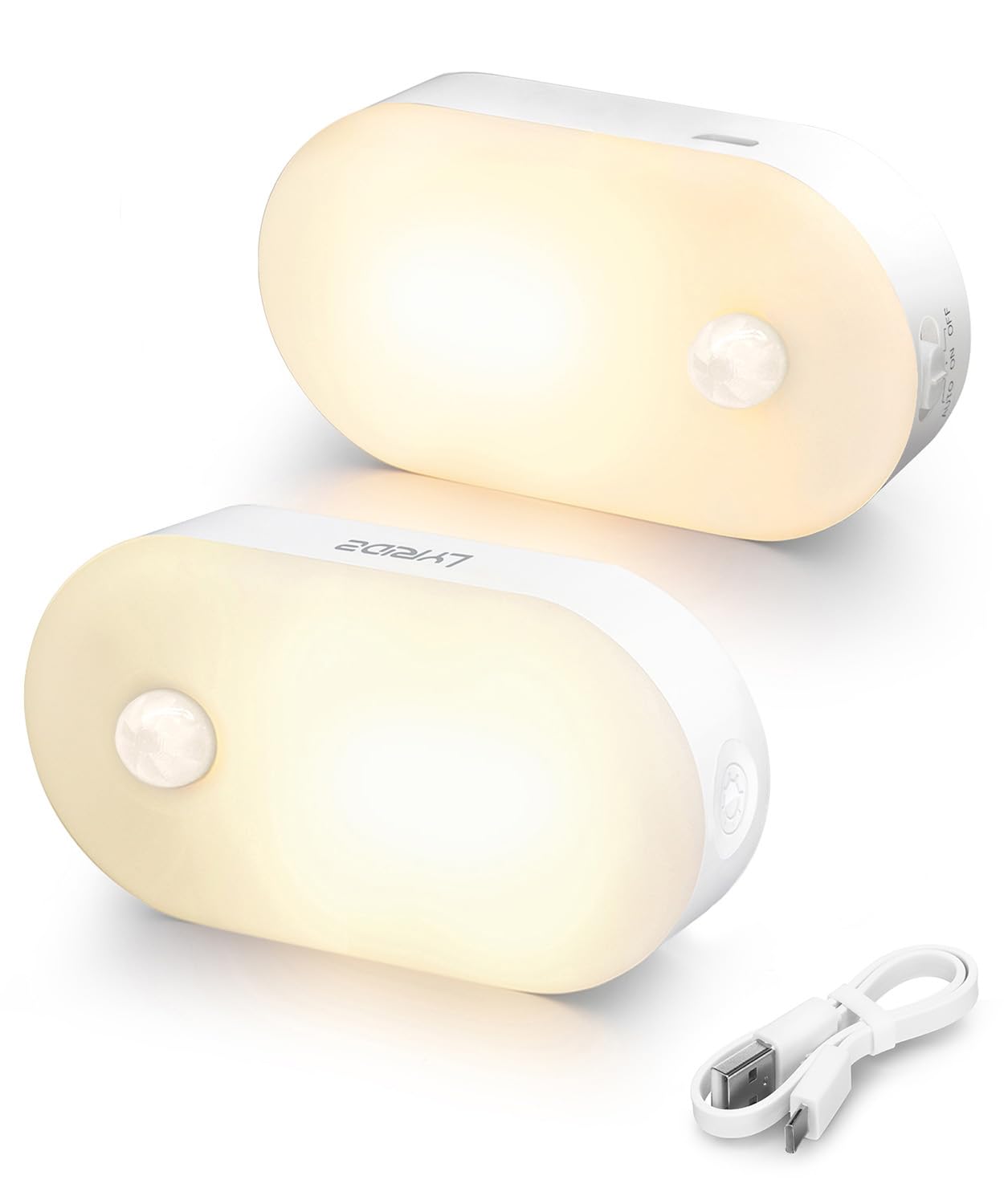 

Lyridz LED Motion Sensor Footlight, USB Rechargeable, Motion Sensor, Night Light, Stepless Brightness Adjustment, 3 Modes, Warm White, Energy Saving,