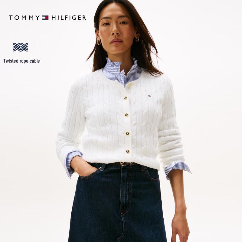 Tommy Hilfiger Women's Cable Knit Pure Cotton Sweaters & Cardigans