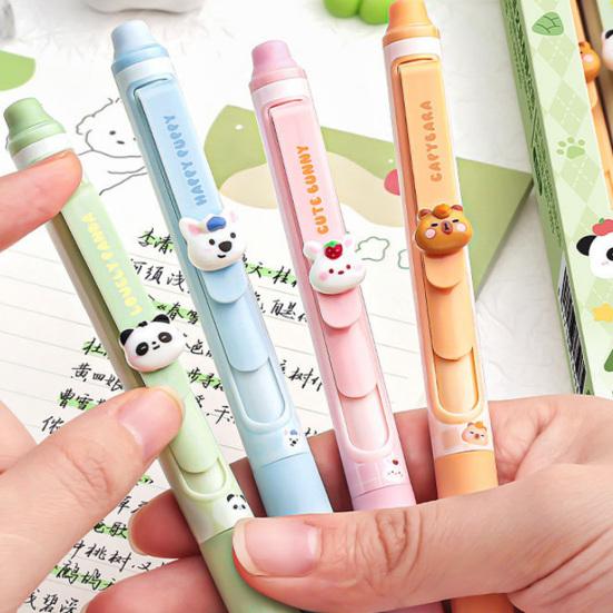 4 Pcs Retractable Erasable Gel Pens 0.5mm Fine Point Blue/Black Ink Refillable Ballpoint Pens for Office School Supplies