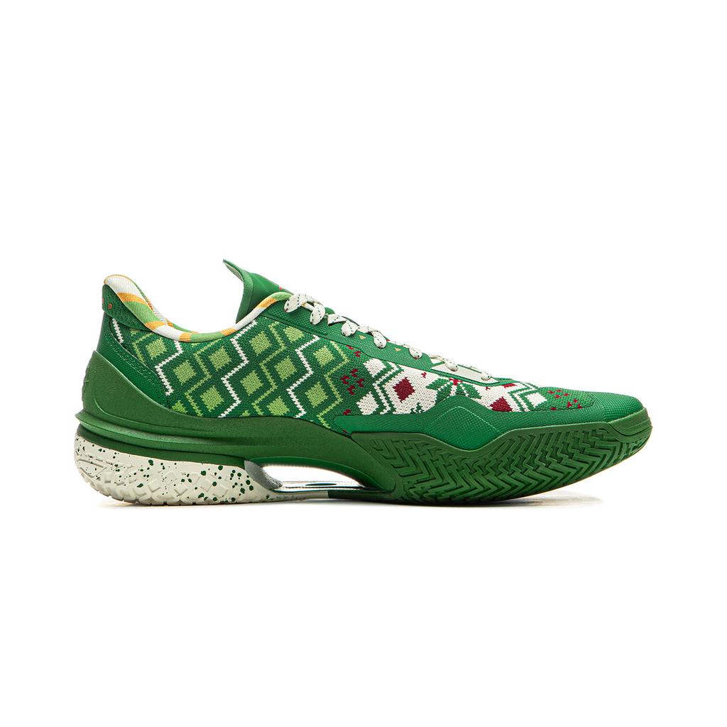 Li Ning Blade 5 Slip Resistant Coverage Lightweight Rebound Low Top Performance Basketball Shoes Men's Green ABAU101-7