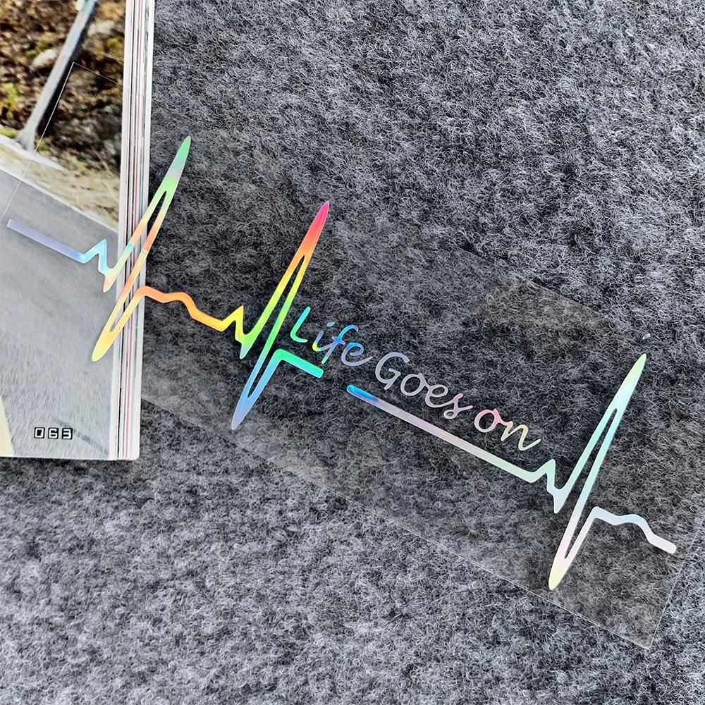 Heart Beat Trackpad Life Goes On Refletor Moto Stickers Motorcycle Scooter Body Fuel Tank Accessories Decals for Honda Vespa