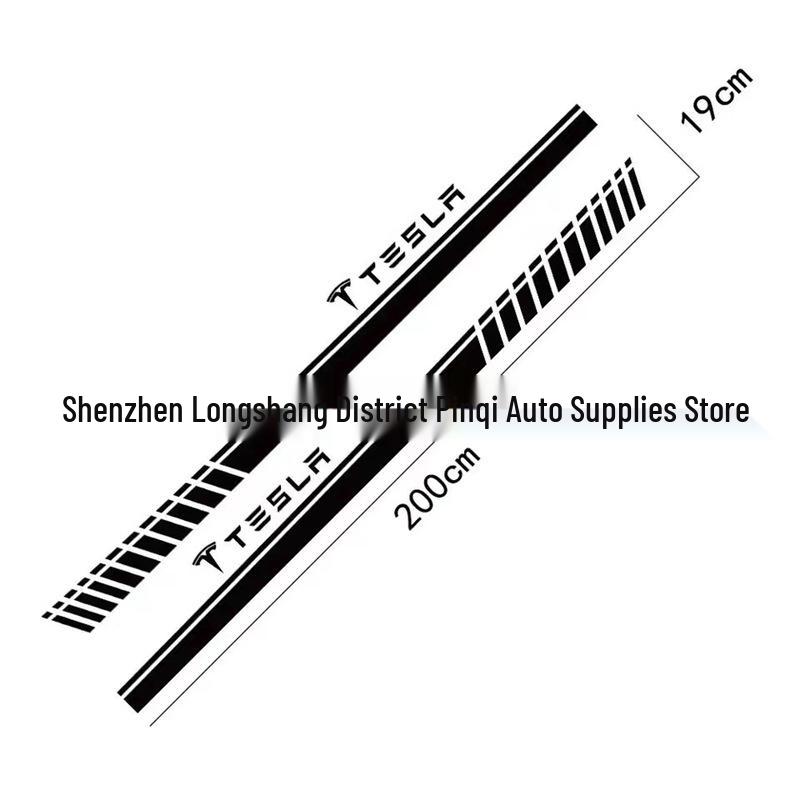 X-320 Streep Decal voor Taillelijn voor Tesla Model S 3 X Y Autodeur Zijskirt