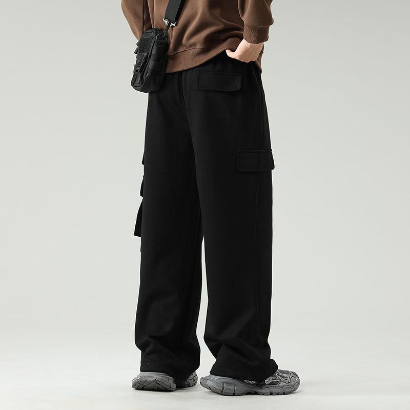 Wide-leg Pants Men Autumn and Winter Casual Pants Men Autumn and Winter Straight Loose Sweatpants Men Autumn and Winter