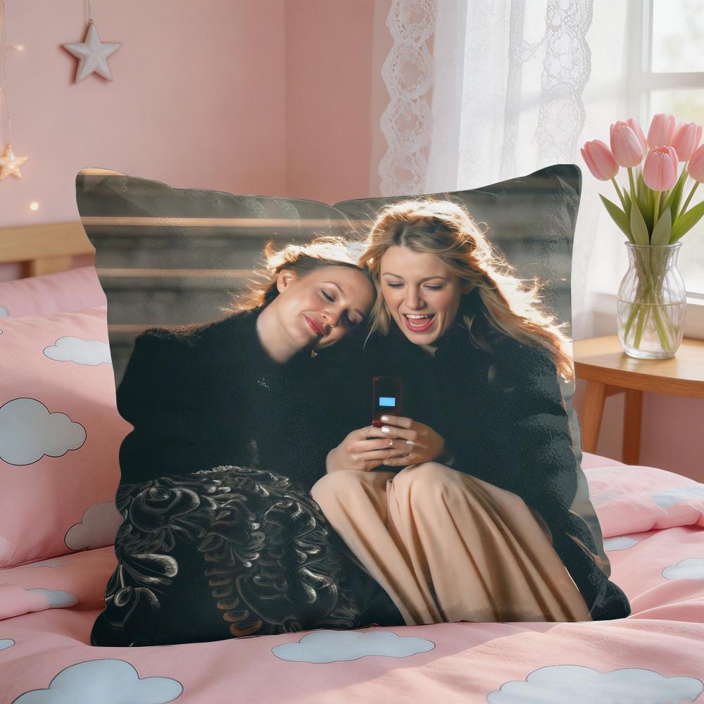 Plot GGossip GirlS Youth Cushion Cover Square Short Plush Pillow Case Living Room Sofa Home Decor Funda X