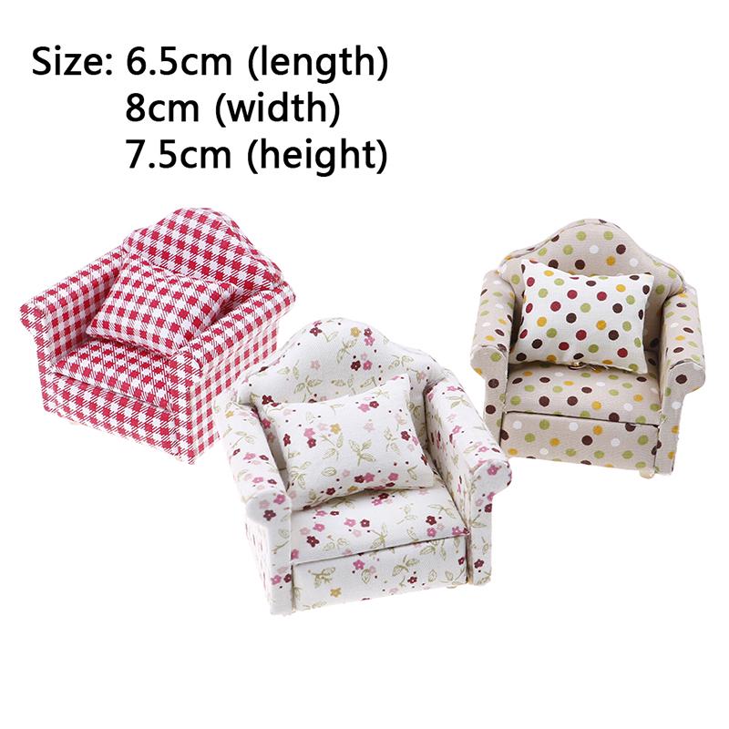 1Pc 1:12 Mini Dolls Dollhouse Furniture Chair Sofa Furniture For Doll House Toy