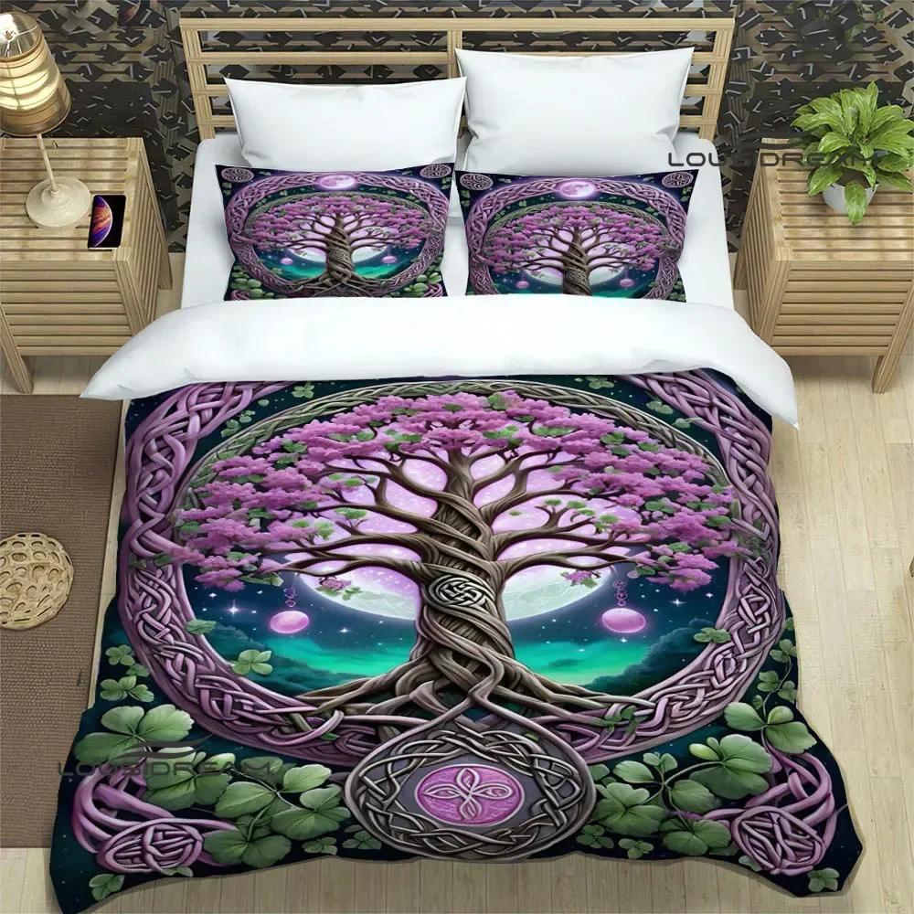 Tree of Life printed Bedding Sets exquisite bed supplies set duvet cover bed comforter set bedding set luxury birthday gift