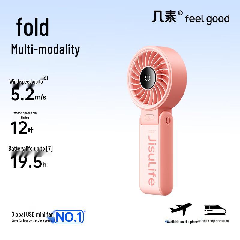 

JISULIFE LIFE7 Portable Foldable High-Speed Handheld & Neck Fan
