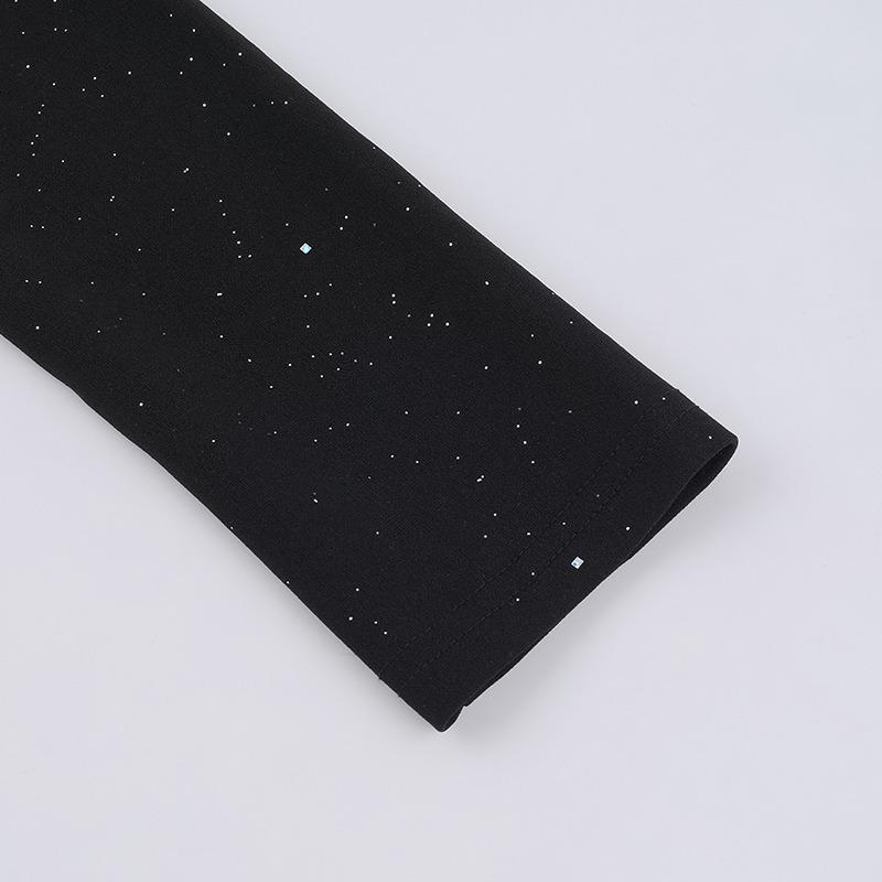 Autumn Sexy Single Shoulder Long Sleeve Pleated Fine Flash Bag Buttock Dress for Women