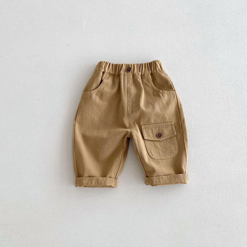 Kids Casual Pants Children Girls Cute Solid Color Loose Trousers Boys Thin Style Cargo Pant