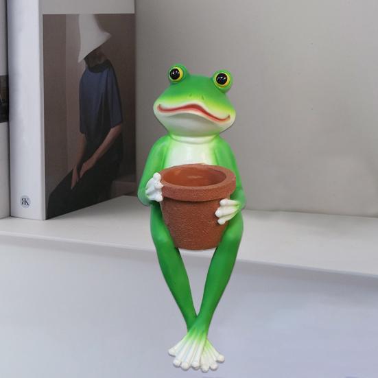 

Украшение в виде лягушки, статуя лягушки из синтетической смолы, прочная тонкая работа, милая мультяшная фигурка для украшения дома