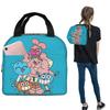 L'incredibile Mondo di Gumball Borsa Termica per Pranzo per Donne Bambini Scatole per Alimenti a Prova di Perdite Borsa Termica per Pranzo Tote