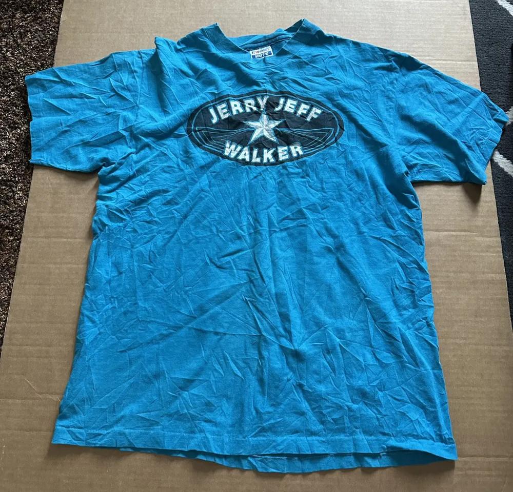 Jerry Jeff Walker Logo Blue COlor Unisex All size Shirt B232 Unisex T-Shirt XXXXL