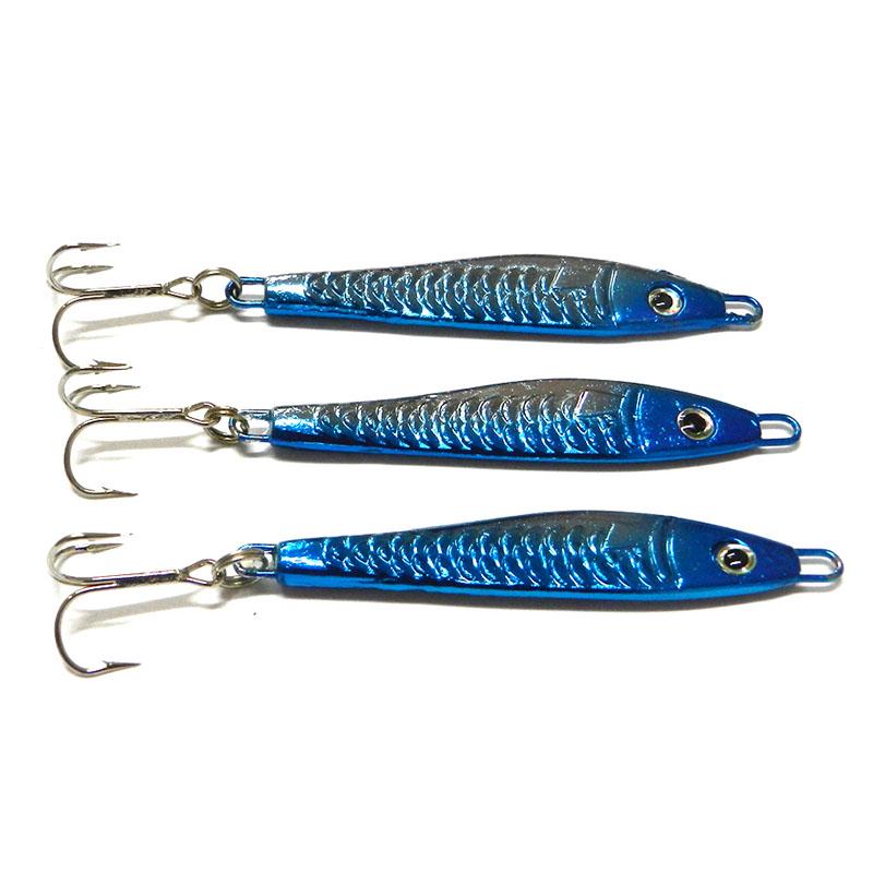 Buy 1pc Attractant Lead Bait Deep Water Plating Mould Fishing Stick Baits Blue Minnow Lures