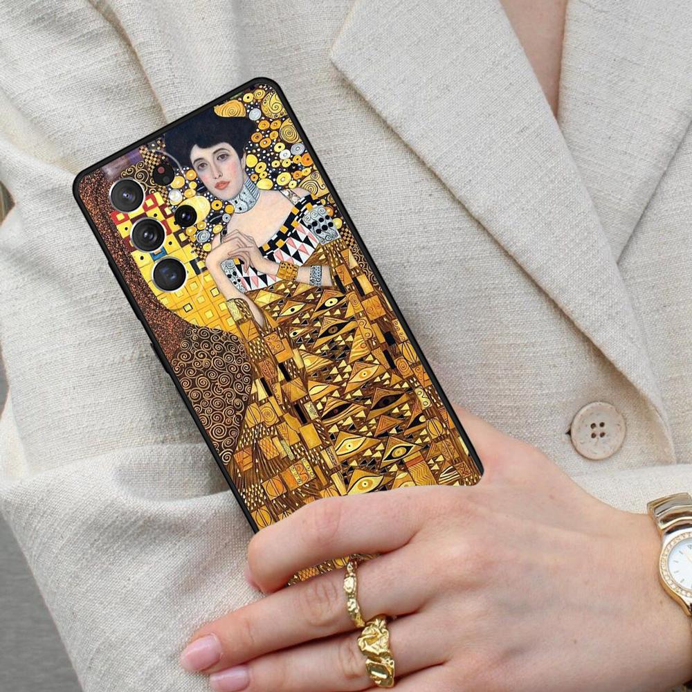Gustav Klimt Abstrakte Malerei Handyhülle für Samsung Galaxy S26 Ultra S25 S24 S23 S22 S21 S20 Note10 Hülle