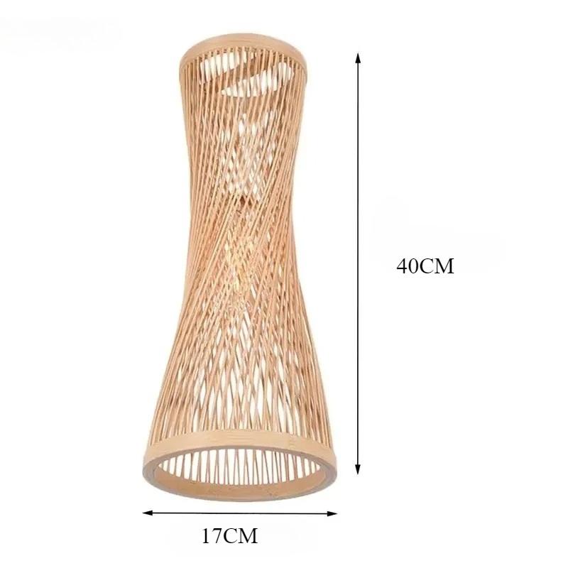 

17CM Hanging Chandeliers Lamp Rattan Woven Japanese Style Lights for Home Cafe Bar Decorate Restaurant Chinese Style No bulb