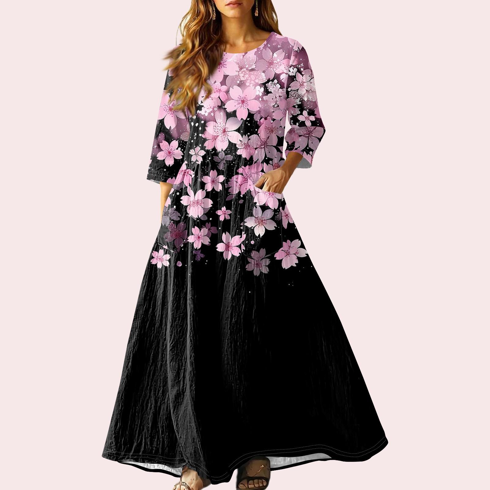 Women s Retro Ethnic Ribbon Embroidered Sleeveless Linen V-neck Maxi Dress XL розовый
