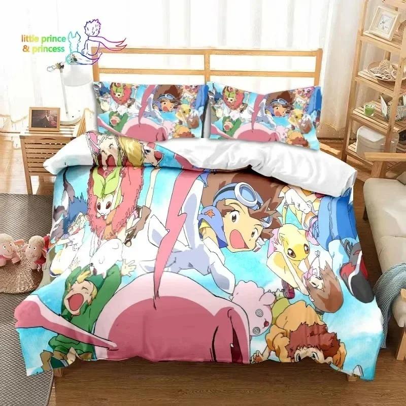 Digimon Anime Bed Linen Collection Single Size Size Single Size Full Queen Size King Size Size Bed Collection Adult Kid Bedroom Adventure Monster
