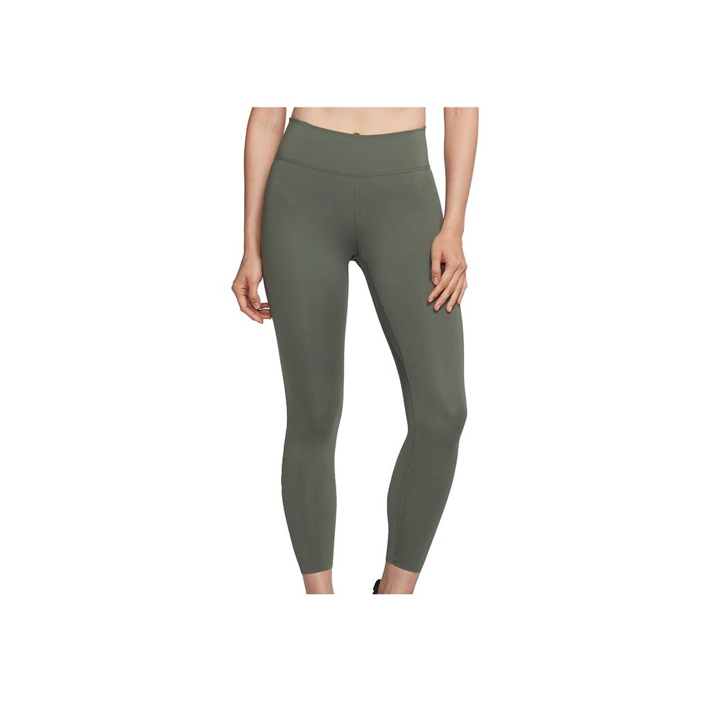 Nike One Luxe Solid Color Fitness Training Mid-Rise Leggings Women leggings Green BQ9995-326