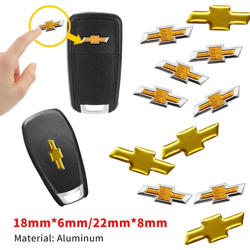 Aluminium 18mm 22mm Car Key Emblem Stickers For Chevrolet Cruze Equinox Silverado Trailblazer Bolt Spark Z71 Aveo Camaro Impala