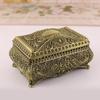 Antique Tin Metal Jewelry Storage Box Dustproof Moisture Resistant Antique Metal Jewelry Organizers Box For Home Decors
