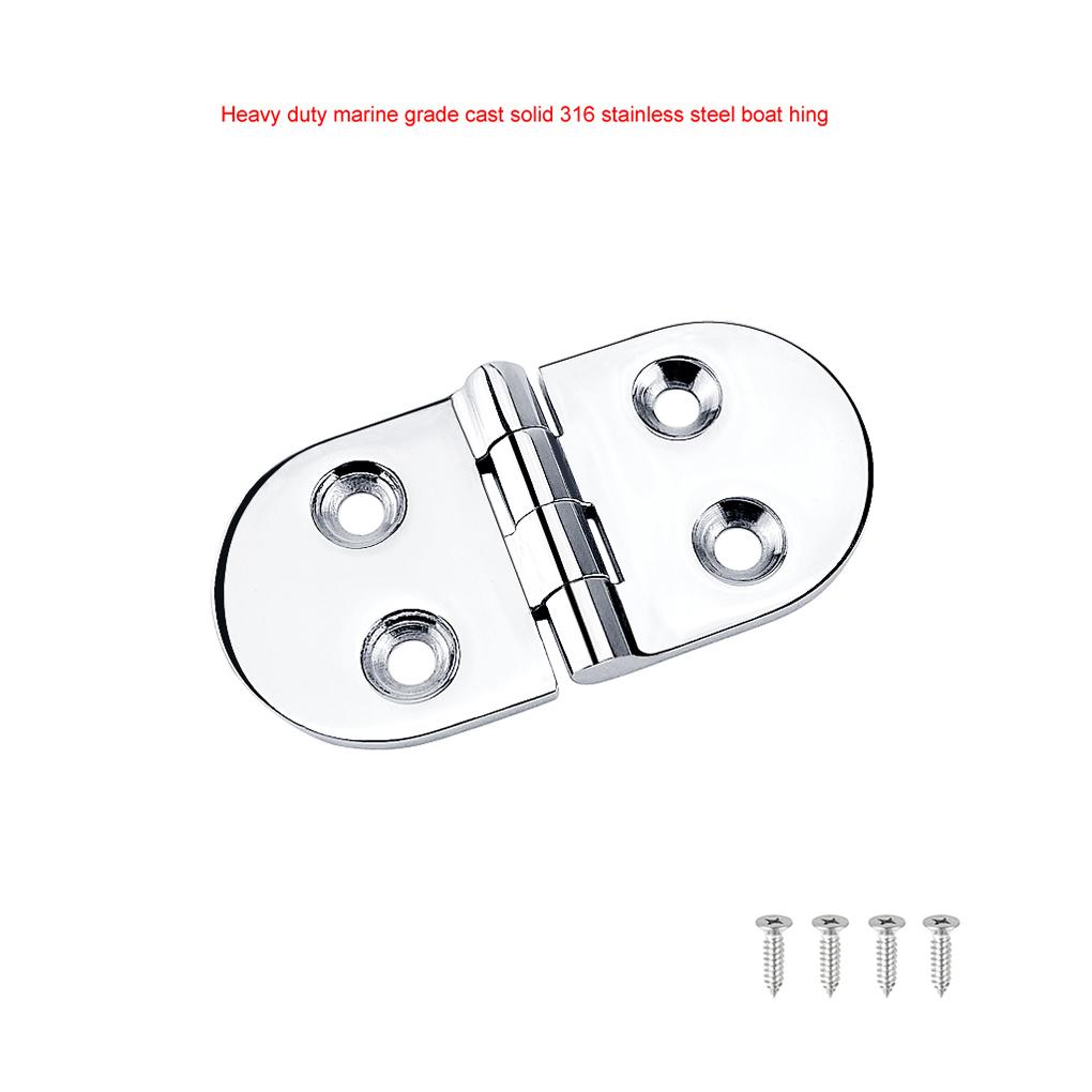 Door Hinge Stainless Steel Mirror Polished Floor Strap Hinges with Screws Decks Cabinet Hardware Parts Cupboard Window