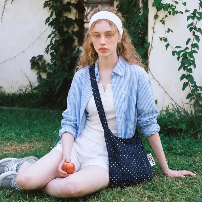 Snack eco crossbag_Dot denim