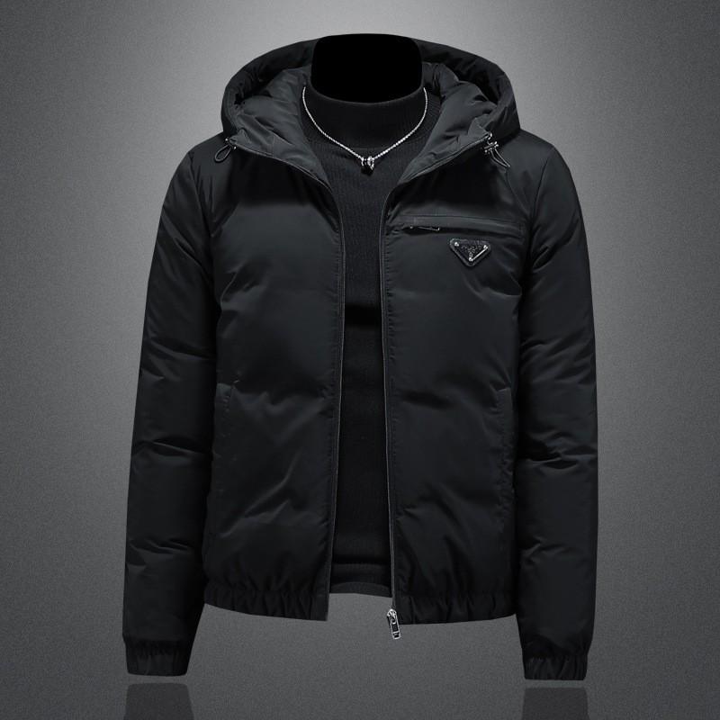 Mens Winter Warm Hooded Down Jacket Casual Stylish Outerwear 86-90% White Duck 680FP