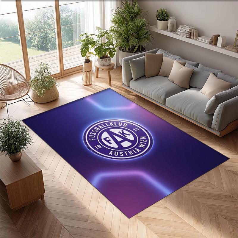 Austria Wien FC Soccer Football Pattern Soft Area Rug Non Slip Indoor Floor Carpet Sports Decor Mat for Bedroom