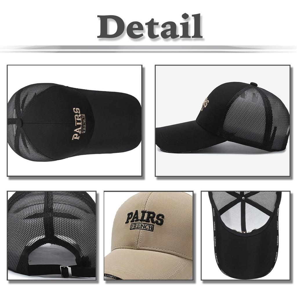 Czapka z daszkiem Siateczkowa Oddychająca Haftowane Logo Ochrona przed słońcem Outdoor Ochrona przed UV Męska Damska CZA489 [White Fang] (Biały)