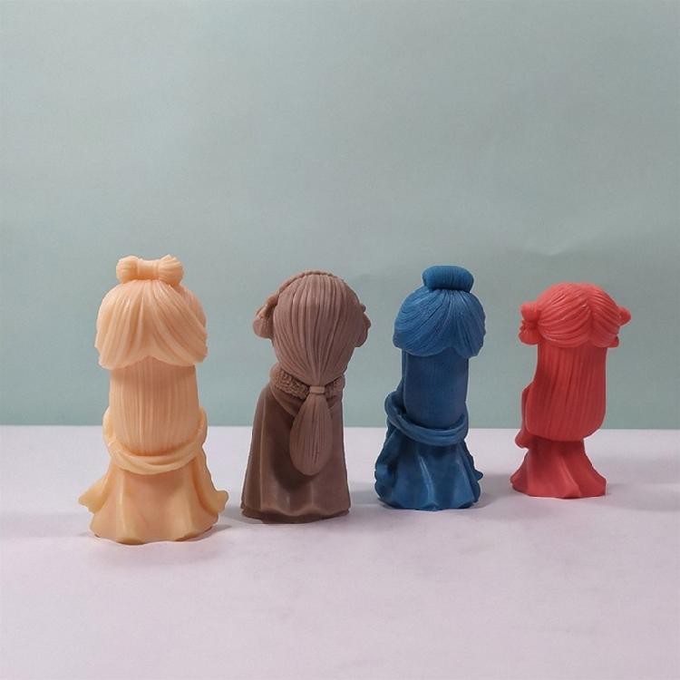 Girl Ornament Silicone Mold Resin Mold Fondant Candle Making Desktop Decoration