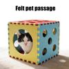 Túnel para Gatos Yousheng Cubo de Feltro Túnel Brinquedo Tubo de Brincar para Gatinhos Esconderijo para Gatos com Buraco Interativo para Observação para Gatos de Interior Montagem