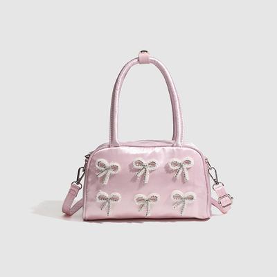 Zarte Mädchen-Ballett-Schleife Handtasche Stilvolle Boston-Tasche Kleine Einkaufstasche
