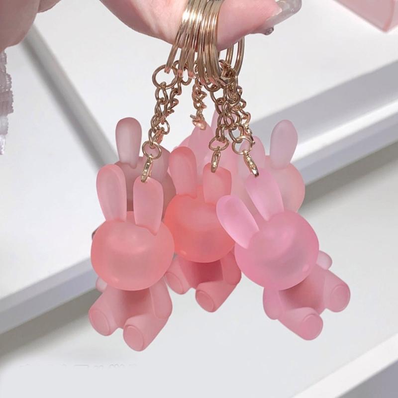 Elegant Lip Gloss Charm Keychain Fashion Rabbit Key Ornament Rabbit Key Pendant Perfect for Daily Wear and Party Wear