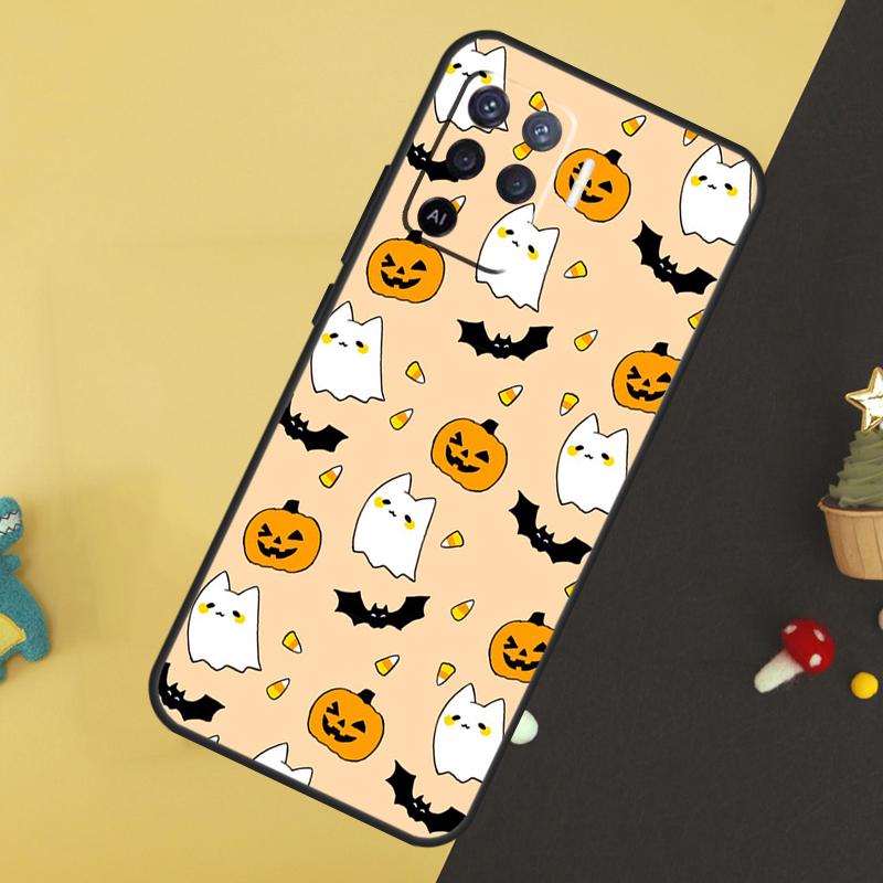 Halloween Pumpkins For OPPO A79 A58 A78 A98 A53S A57S A54S A74 A94 A17 A77 A5 A9 A96 A76 A16 A52 A72 A15 Case