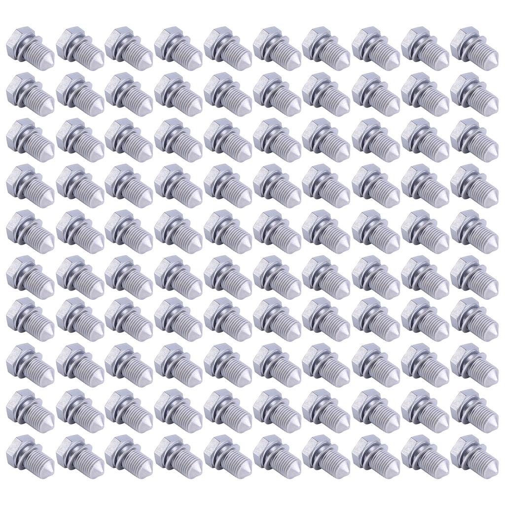100Pcs For V-W A-udi Seat Skoda Engine Oil Pan Drain Plug Bolt Screw Replaces N90813201 N90813202