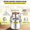 Alcohol Still, 50L Stainless Steel Water Alcohol Distiller W/ Condenser, 13.2Gal Wine Making Boiler W/ Copper Tube, Home Brewing Kit W/ Built-in