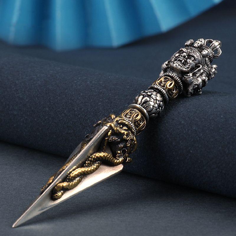 New Arrival Vajra Pendant Necklace Zen Buddhist Inspired Trendy National Style Unisex Couple Jewelry Accessory