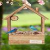 2024 New Wooden House Bird House Bird Feeder Bird Nest Simulate the time when the bird is in the natural ecological environment