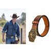 Western Style Man Waist Belt with Embossed Pattern Relief Bull Head Buckle Waist Belt Universal Dresses Coat Waistband