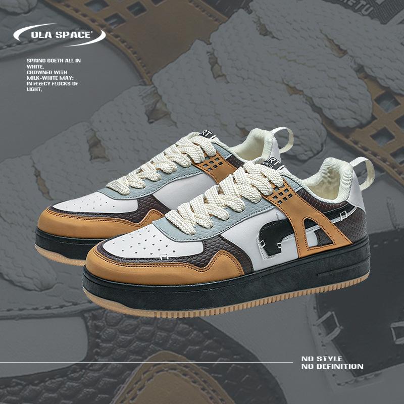 

Модная мужская обувь Мужская универсальная обувь на каждый день Спортивная легкая обувь Ретро обувь на толстой подошве для мужчин Zapatillas Hombre 44 коричневый